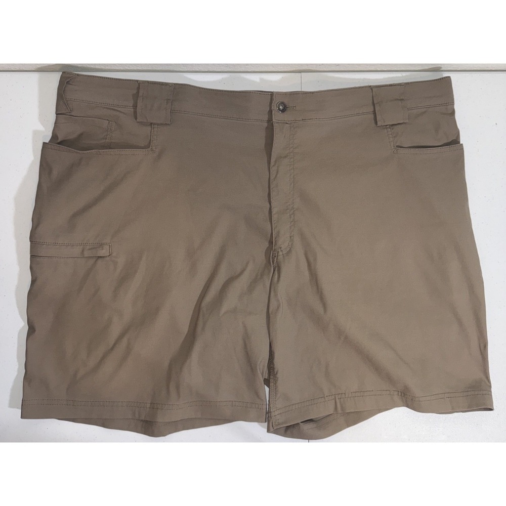 Duluth Trading Cargo Shorts Brown 48 Relaxed Fit Flex Dry On The Fly Hiking Fish